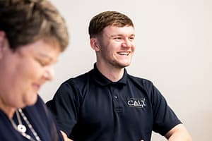 image of calx instrumentation technicians at a meeting